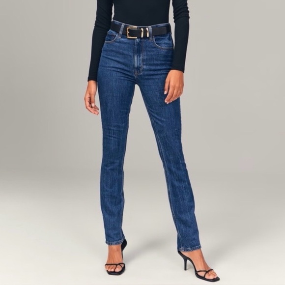 Abercrombie & Fitch Denim - Abercrombie & Fitch Ultra High Rise Slim Straight Jeans (Size 16 LONG / 33 LONG)